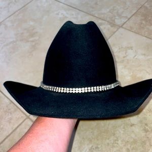 Vintage Stetson 4X beaver cowboy hat rhinestones